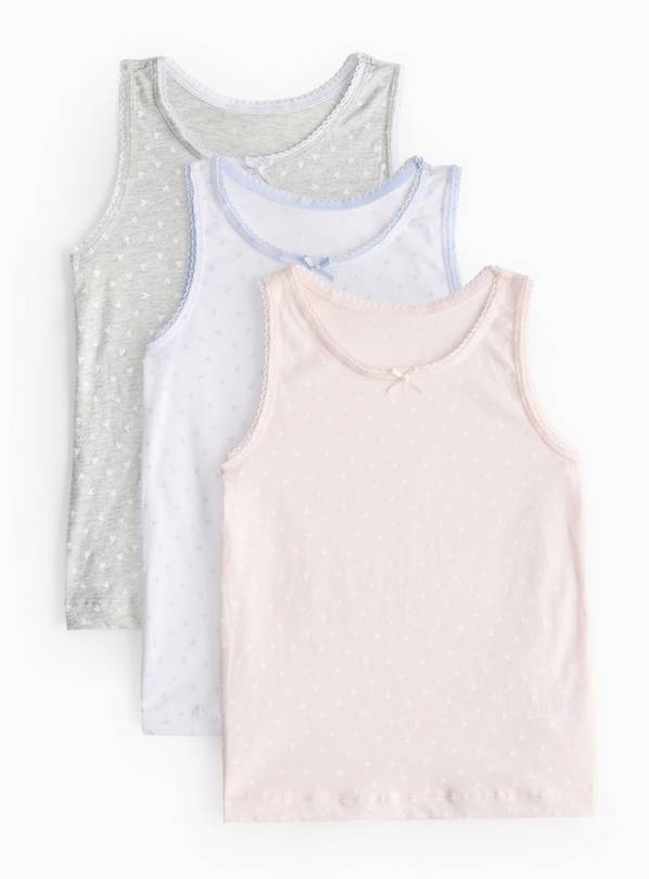 Heart Printed Vests 3 Packs  8-9 years